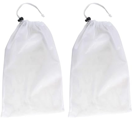 Filterbeutel für Pool Staubsauger,Auffangbeutel Ersatz Netz Schwimmbad Zubehör,Filtersack für Pool mit Kordelzug,Reinigung Netzbeutel Poolsauger für Schwimmbad zum Auffangen Laub und Schmutz (3)