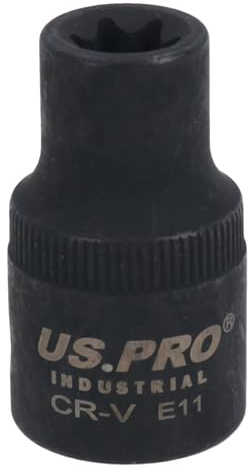 E11 Female Impacted Impact Torx Star E Socket 1/2in Drive Shallow