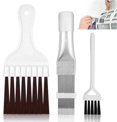 FSWWSF Kit Pulizia Asciugatrice 3 Pezzi Spazzola Per Asciugatrice Spazzola Pulizia Alette Condensatore Pulitore Per Pinne Spazzola Per Condizionatore D'Aria Per Condizionamento, Frigoriferi,Ecc