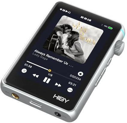 HiBy R3 II Hi-Res Audio-Player Dual DAC MQA Qobuz Tidal Player mit Bluetooth 5.1/3.5mmSE + 4.4mmBAL/2TB erweiterter Speicher (Version 2025)