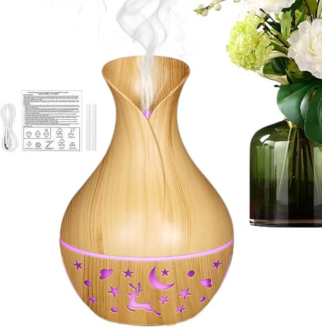 Générique Aromatherapy Diffuser with Colored LED Lighting, 200 ml Fragrance Humidifier, Perfect for Bedroom, Living Room, Kitchen, Enhances Home Atmosphere with Mist Diffuser and Relaxing Aroma