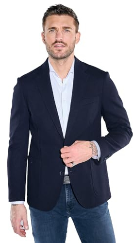 emilio adani Herren Herren Freizeit-Sakko Slim fit, Saphirblau, 38223, Saphirblau in Größe 52