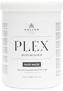 Kallos Plex Bond Builder Haarmaske mit Pflanzenprotein- und Peptidkomplex 1000 ml – 33,81 Fl Oz