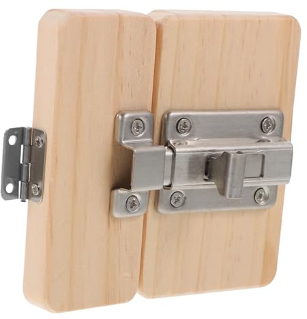 minkissy Busy Board Door Latch Toy for Toddlers Sensory Wooden Diy Parts for Year Old Toys and Boy Girl's Games