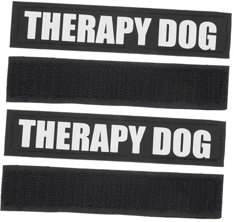 Levemolo 2 Paare Reflektierende Hundegeschirr Patches Strapazierfähige Klettaufkleber für Hundeweste und Brustgeschirr Einfache Anbringung Langlebig und Praktisch Geeignet für Kleine bis