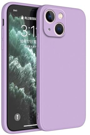 Custodia per telefono in silicone liquido per iPhone 14 Plus 11 12 13 14 Pro Max 12 13 mini, cover protettiva di lusso per fotocamera, viola, per iPhone 11 Pro Max