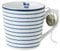 Laura Ashley - Henkelbecher, Henkeltasse, Tasse - Blueprint Candy Stripe - 8 x 8 cm - Klein