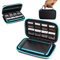 Orzly 2DS XL Case, Etui pour New Nintendo 2DS XL – Housse Rigide de Rangement Zippée en Matériau Durable Anti-Choc pour la Console New 2DS XL et Ses Accessoires - Bleu sur Noir