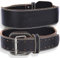 Leder Gewichthebergürtel für Männer, Damen Gewichthebergürtel, Rückengürtel Gewichtheben, Kniebeugengürtel für Männer, Gewichthebergürtel, Clip Hebegürtel (klein, schwarz/weiß)