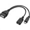 PremiumCord Cable Adaptador OTG, USB a Micro USB, Negro, 14 cm