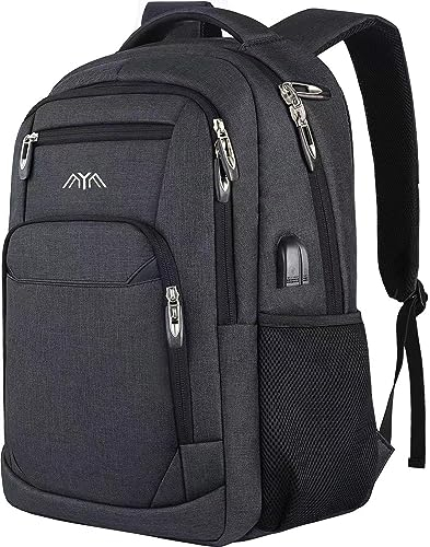 Rucksack Herren, Schulrucksack Jungen Teenager Laptop Rucksack Schule Daypacks für Arbeit Wandern Reisen Camping für 17.3 Zoll Laptop