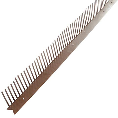 Haus & Dach Traufenlüftungskamm, Traufkamm, Lüftungskamm, Vogelschutz, PVC, 55 mm x 1,0 m, Braun, 10 Stück