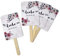 Fächer Bastelset für die Hochzeit (30er Set Handfächer) Vintage Blumen