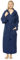 Arus Astra Peignoir de bain pour femmes avec capuchon longueur mollet, taille femme: M, taille unisexe: S-M, Bleu foncé