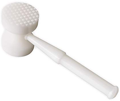Hydroma® Fleischklopfer/Steakhammer aus Kunststoff (PE, Polyethylen) – mit profilierter und glatter Schlagfläche