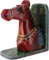 Guru-Shop Serre-livres `cheval` - Rouge, Boisdemanguier, 15x14x8 cm, Butoir de Porte Serre-livres