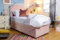 Sleep Factory - 4FT Small Double Divan Bed with Mattress - 196cm x 122cm Adults or Kids Bed & Mattress Sets - Luxury Plush Double Mattress, Bed Base with Drawers & Headboard - 4 Drawers, Pink