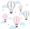 Little Deco Wandsticker Wandtattoo Kinderzimmer Ballon rosa grau Wanddeko Spielzimmer Wandbild Heißluftballon Wandaufkleber Schlafzimmer Mädchen Baby DL524-8