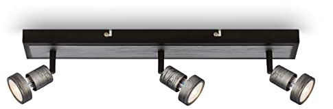 BRILONER Leuchten - Deckenspot LED, schwenkbare Deckenlampe LED, Deckenleuchte LED, warmweißes Licht, Silver-Crafted, 480x70x85 mm