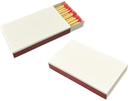 jameitop® 2 Schachteln White Label Riesen Zündhölzer OHNE Druck ideal für Kamin Sicherheitszündhölzer 90 Streichhölzer, 95mm