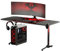 Diablo X-Mate Gaming Tisch 160 cm x 75 cm x 75 cm Schreibtisch PC Computertisch Ergonomisch Carbon Tischplatte Kopfhörerhaken Getränkehalter Rutschfester Fußschutz