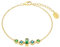 s.Oliver Armband 925 Sterling Silber Damen Armschmuck, mit Zirkonia synth., 17+3 cm, Gold, Kommt in Schmuck Geschenk Box, 2036882