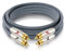 Impeto Cable Audio RCA Cinch Audiophile 2 x 2 RCA Macho a Macho 6N OFC Conectores chapados en oro con HiFi Estéreo Sonido compatible con CD, amplificador, decodificador - 3M