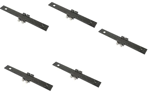 Uonlytech 5st Rechenschieber Gerades Werkzeug Maschinistischer Herrscher Millimeter-lineal Tischlermarkierungslineal Slide-stop-lineal Schiebelineal Präzision Metall Arbeit Mechaniker