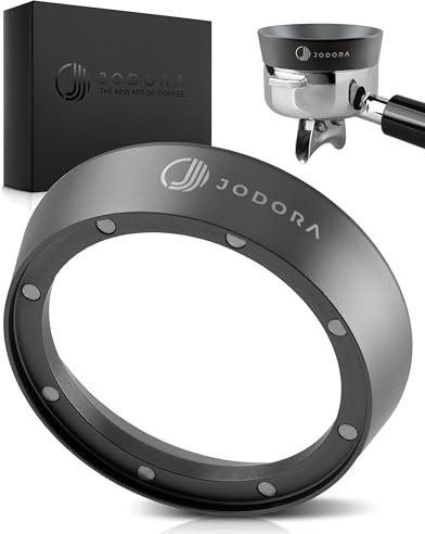 JODORA Dosierring 58mm - Sauberer Arbeitsplatz & Effektive Nutzung von Kaffeemehl - Stabiler Siebträger Dosierring 58mm magnetisch - Barista Zubehör (Grau, 58mm)