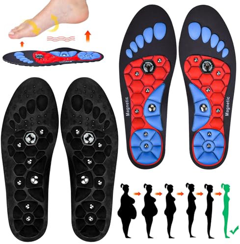 2 pcs Magnetische Einlegesohlen Original, Magnetische Einlegesohlen zum Abnehmen, Akupressur Einlegesohlen Original Einlagen, Schuheinlagen OrthopäDische FüR MäNner Und Frauen, Brandone (36-40)