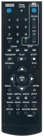 ROLLGAN AKB35840201 Ersetzte Fernbedienung Anwendbar für LG DVD Player DP432H DP522H DP542 DP822H DP932H DV492H DVX392 DVX392H DVX482 DVX482H DVX492H DVX582H DVX692H Compatible AKB35840202