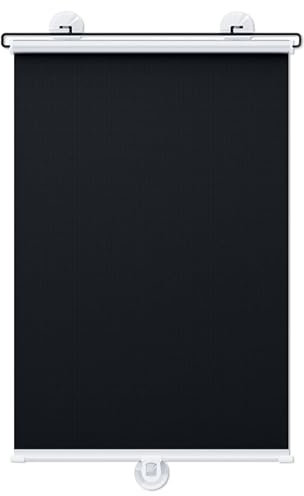 Store Enrouleur Occultant avec Ventouses,Stores à Isolation Thermique pour Fenêtres,Stores à Enroulement Rétractables,Rideaux D'obscurcissement,sans Perçage,Black-50x90cm/20x35in