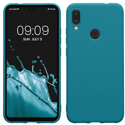 kwmobile Custodia Compatibile con Xiaomi Redmi Note 7 / Note 7 Pro Cover - Back Case per Smartphone in Silicone TPU - Protezione Gommata - petrolio matt