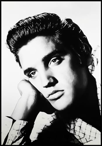 KUSTOM ART Tisch- oder Wandbild, Serie Star von Hollywood Elvis Presley, Druck auf Holz, 30 x 21 cm.
