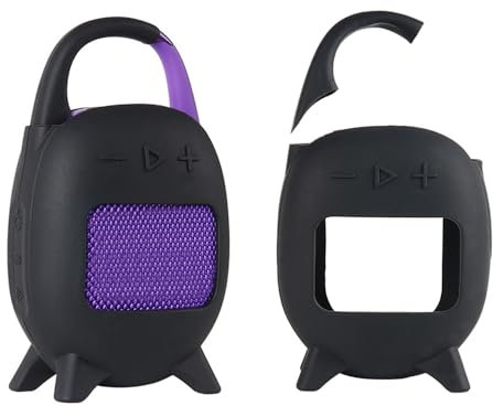 Coque de protection en silicone pour JBL CLIP 5, coque souple résistante aux chutes et aux chocs pour haut-parleur portable CLIP5, accessoires de rangement d'extérieur, protection complète (noir)