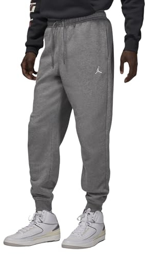 Jordan Brooklyn Fleece-Herrenhose (FV7277-091, Carbon Heather/White)