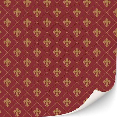 3 Sheet Self Adhesive Wallpaper for Dollhouses 1:12 Scale Modern Art Deco Artdeco Wallpaper (Mary)