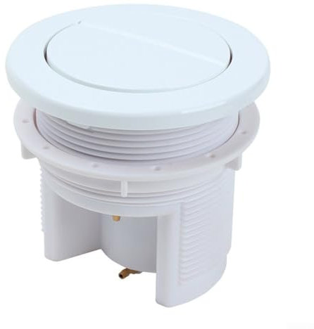 Twin Hose Toilet Push Button, Air Pneumatic Toilet Dual Flush Button Flush Switch Accessory For Dual Flush Concealed Toilet Cisterns(White)