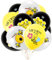 18 Stück 12 Zoll Bee Balloons Be Happy Balloons Latex Ballons für Geburtstag Party Biene Party Dekorationen (Biene)