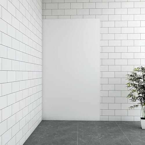 Acezanble Duschrückwand Duschrückwände Wandverkleidung Premium Aluverbundplatte 3mm Alu-Verbundplatte,Matt Weiß,210cm