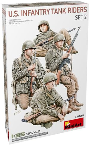 Miniart 1:35 - US Infantry Tank Riders Set 2, Earth tones