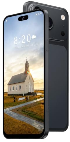 QrZrQ 4G Smartphone, Android 12.0 débloqué, Téléphone Portable 4G Double SIM, Écran HD+ 6,6, Batterie 5000mAh, Octa Core, Face ID, 4Go+32Go, Caméra 16MP+13MP, OTG (Black)