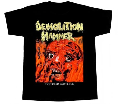 PPPeedsss22 Demolition Hammer Tortured EXISTENCE '90 Short Long Sleeve Black T-Shirt