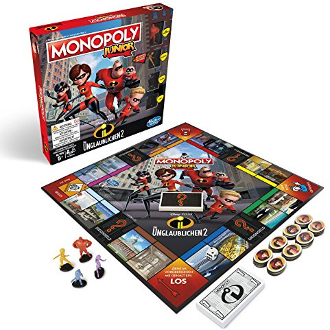 Hasbro Gaming E1781100 Incredibles 2 Monopoly Junior-Die Unglaublichen, Kinderspiel
