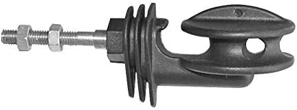 AKO 10x Eckisolator für Weidezaunseil und Litze, metrisches Gewinde M6 - Extrem stabil durch durchgehende 8 mm Stütze - Ausgelegt für Hohe Zugkraft