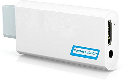 WICAREYO adaptateur convertisseur HDMI 1080P / 720P 3,5 mm pour Wii HDMI audio
