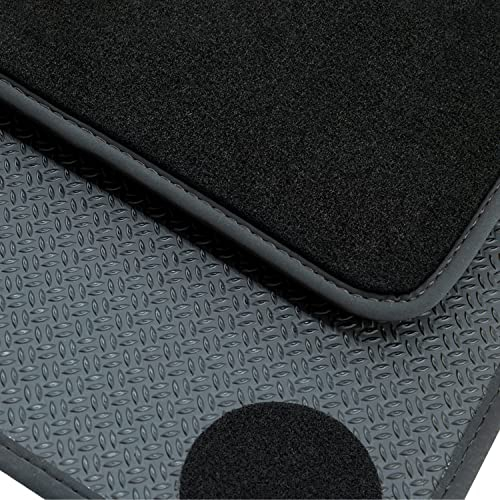 teileplus24 BGF494 Ganzjahres-Fußmatten kompatibel mit BMW 5er F10 F11 Touring Limo 2010-2013 Wasserdicht, Naht:Schwarz