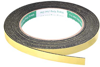 sourcing map Dichtungsschaumband 10mm breit 1mm dick 5m/16,4ft lang selbstklebender EVA-Dichtungsstreifen für Fenstertürisolierung