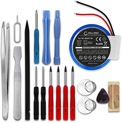 CELLONIC, Battery for Smartwatch & fitness tracker compatible with Garmin Forerunner 110, Forerunner 210, Approach S1 (200mAh, 3.7V) + Tool-kit Replacement battery PD3032, 361-00047-0