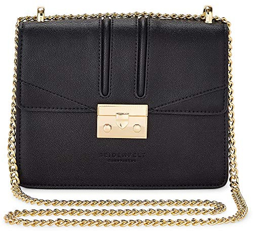 Seidenfelt Roros - Schultertasche 21 cm black gold